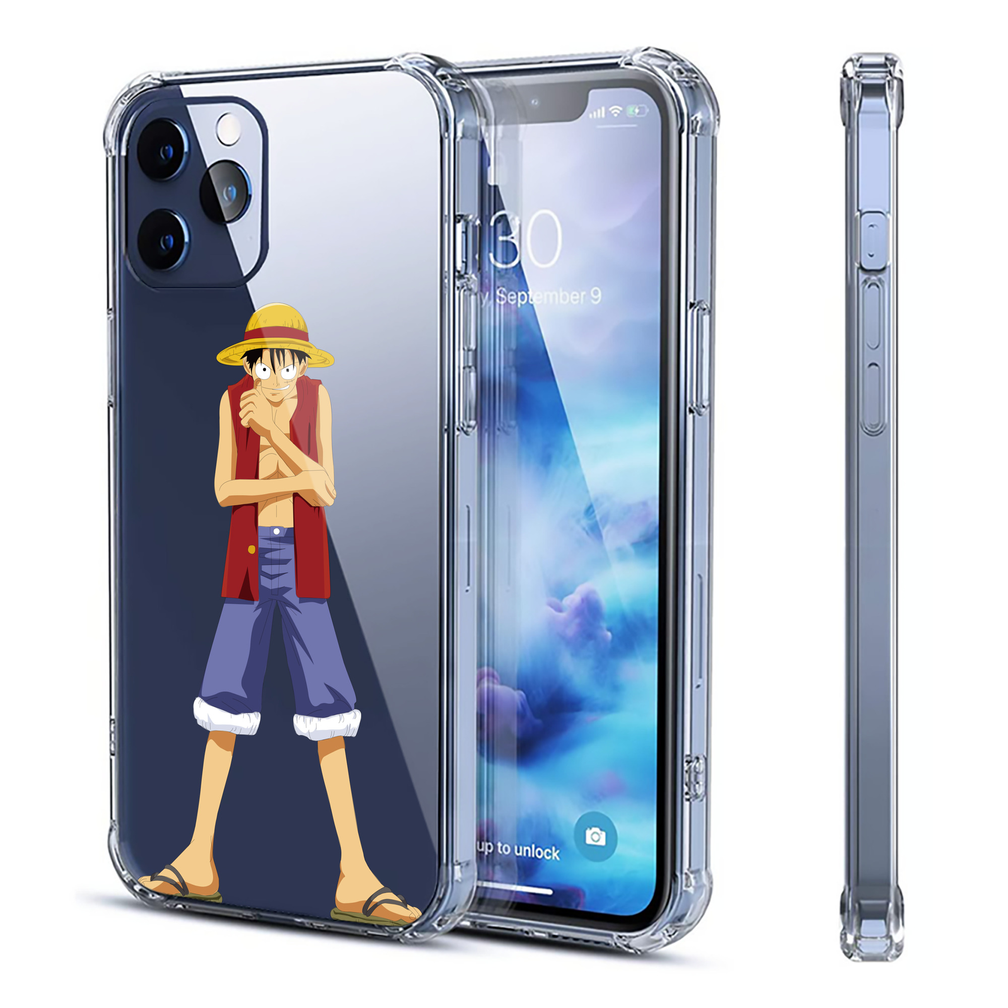 （画像用） ワンピース モンキー・D・ルフィ ONE PIECE Monkey D. Luffy 【iPhone 12シリーズ対応】透明スマホケース（クリアソフトケース）